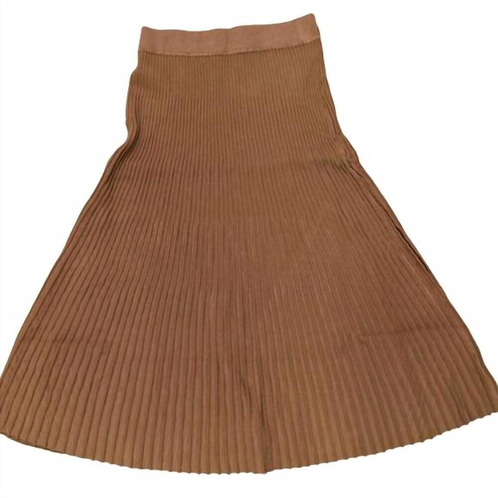 NEW KATHIE K women's knit skirt in rust